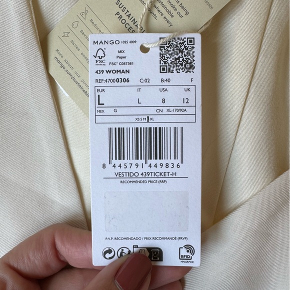 NWT Mango V-Neckline Short Dress - Picture 7 of 12